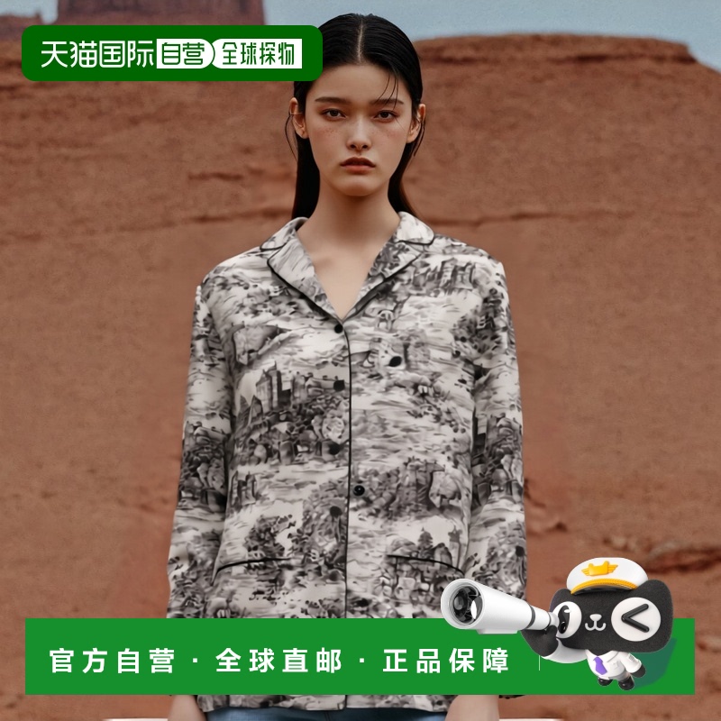 1h可退 香港直邮DIOR 女士衬衫 511V33A6256X0930 SS2025 灰色 长