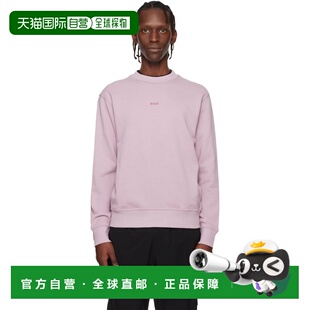 1h可退 香港直邮BOSS 波士 男士 紫色 Cotton Terry Contrast Log