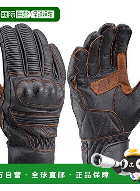 【日本直邮】Daytona摩托车用骑行防护皮革手套XL棕色 19548