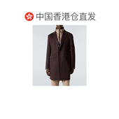 香港直邮潮奢 brown棕色 Herno 1h可退 男士 羊绒大衣 舒适时尚