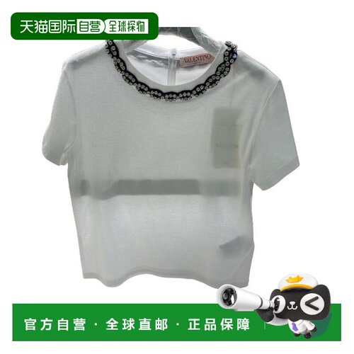 1h可退 香港直邮VALENTINO 女士T恤 BMG23N8RH0BO AW2024 白色 短