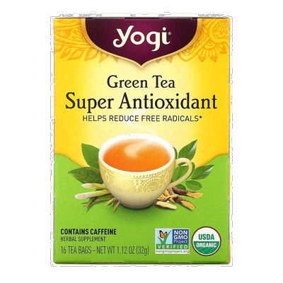 香港直发Yogi Tea约琪绿茶清新柑橘香味绿色有机甘甜可口16包茶叶