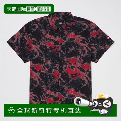 日本直邮Vans SHIRT SS 舒适时尚纽扣短袖衬衫 男款 红色新款