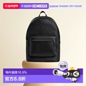 大容量出差时尚 香港直邮Coach蔻驰Racer男士 双肩包新款 简约黑色