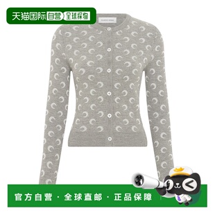 香港直邮Marine Serre 月亮提花针织开衫 WTK011ACKNI0530GR