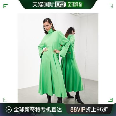 香港直邮潮奢 Edition 女士 EDITION 高领长袖褶皱后细节亮绿色连