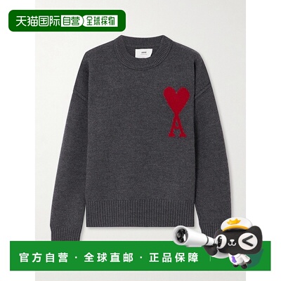 1h可退 香港直邮Ami Paris 女士 + SUSTAIN ADC 网状嵌花羊毛毛衣