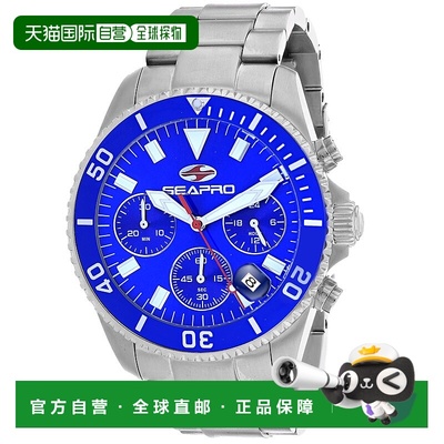 自营Seapro Men's Blue dial Watch - blue 美国奥莱直发