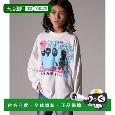1h可退 日本直邮PAIRMANON STREET 儿童The Rolling Stones印花长