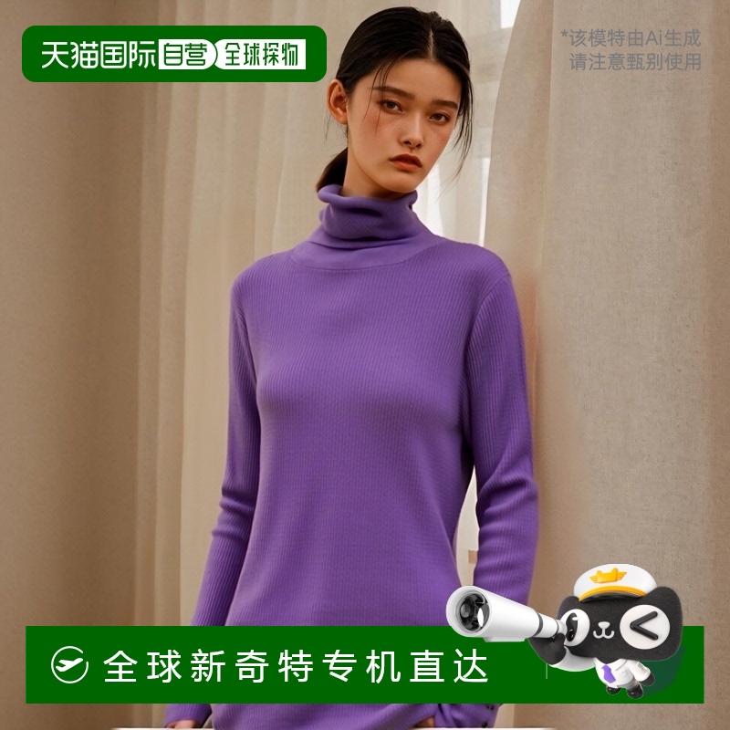 1h可退 日本直邮JEANASIS 女士14G色彩丰富高领针织衫 秋冬搭配首