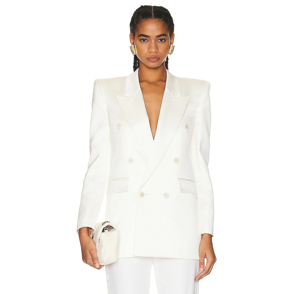 潮奢 Saint Laurent 圣罗兰 女士 精细剪裁西装外套 736798Y013G
