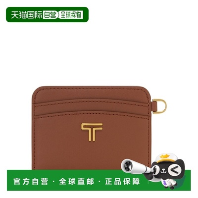自营欧洲直邮Tumi途明 Belden女士赭色皮革T标识卡包