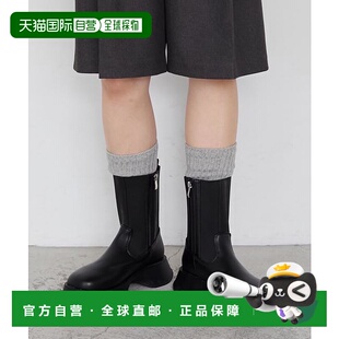 1h可退 日本直邮【forksy.】厚底侧拉链短靴