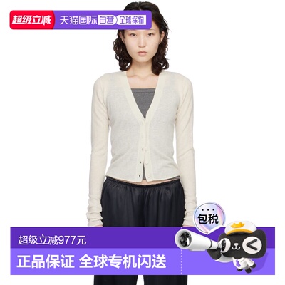 1h可退 香港直邮SKIMS 女士 灰白色 Featherweight Cashmere 开衫