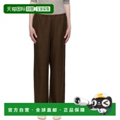 香港直邮toteme Flannel 女士 1h可退 棕色 Monogram 长裤 241WRB