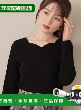 1h可退 日本直邮Couture Brooch 女装 心形领口 针织长袖上衣 508