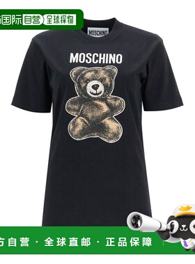 1h可退 香港直邮MOSCHINO 女士T恤 V070905411555M SS2025 黑色 m