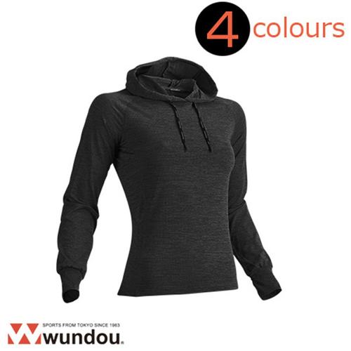 日本直邮wundou 女士健身连帽衫长袖衬衫健身 p760 女士