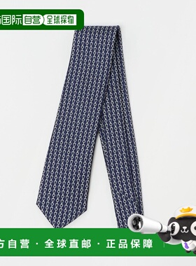 1h可退 日本直邮Luisa Esposito 男士 真丝印花领带 8cm窄版意大