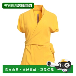 1h可退 香港直邮rick owens 瑞克 欧文斯 女士 上衣 yellow黄色