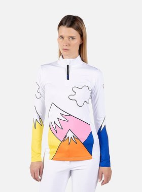 Rossignol 女士 JCC Booster 半拉链上衣（白色）RLNWL1710000L