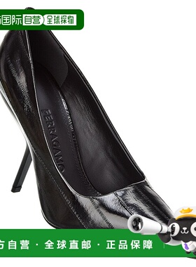 自营 salvatore ferragamoFerragamo Erica X5 缎面高跟鞋 - 黑色