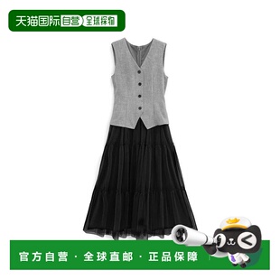 日本直邮日潮 GRL 马甲×纱裙拼接连衣裙 tu1340裙子西装优雅