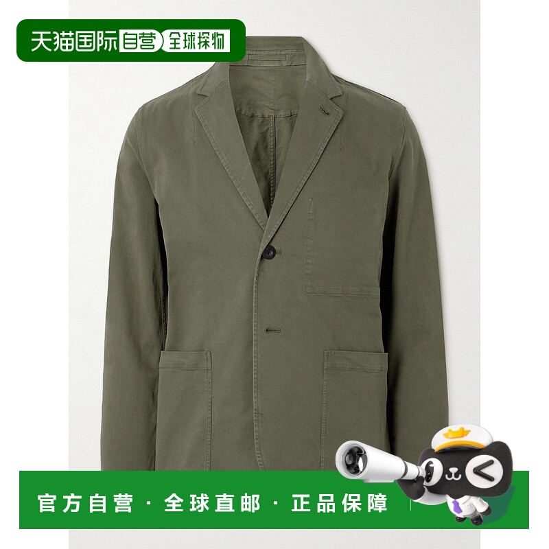 1h可退 香港直邮潮奢 Mr P. 男士 件染棉混纺斜纹布西装外套 MPO2