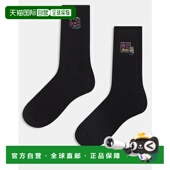 2件套 1h可退 白色 sign 设计荧光色绣花袜子 香港直邮ASOS 男士
