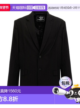 香港直邮Y PROJECT 女士 'Pinched Logo' 西装外套 201BL002BLACK