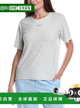 自营 DKNY 2件套上衣和裤子睡眠套装-蓝色 美国奥莱直发休闲裤