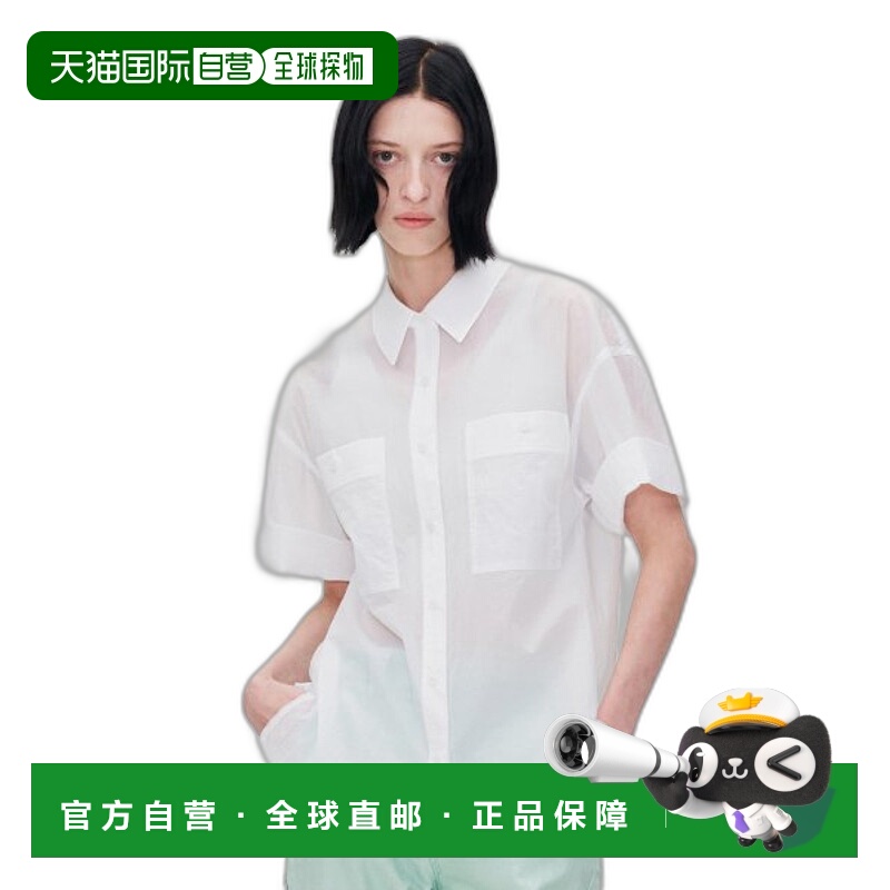 韩国直邮RE RHEE 女士雪纺衫RP2STO070-0-WH SHEER HALF SLEEVE SH