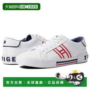 自营Tommy Hilfiger Sneakers Men's White Round Toe Low Top Ca