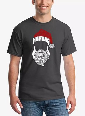 美国直邮LA Pop Art 男士 Feliz Navidad 圣诞老人文字艺术 T恤