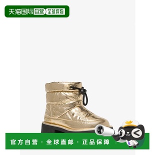 Kors Barton 裂纹金属真皮靴子 时装 Michael 女鞋 靴 美国直邮