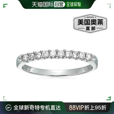 vir jewels1/3 cttw 钻石结婚戒指 14K 金 10 石爪镶圆形 - 白色