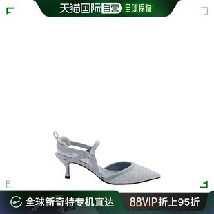 女士 香港直邮潮奢 芬迪 标志细节露跟高跟鞋 Fendi 8J8362AQY7