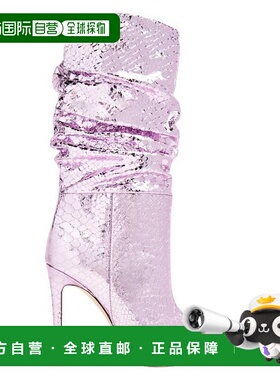 自营 paris texas巴黎得克萨斯州Python浮雕宽松细高跟鞋-粉红色