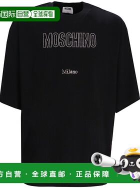 1h可退 香港直邮潮奢 Moschino 莫斯奇诺 男士 黑色 Organic Deco