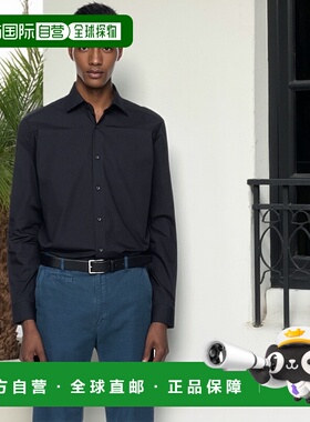 1h可退 香港直邮潮奢 HUGO 雨果 男士 黑色 Modern Fit Easy-Iron