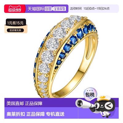 自营geneviveSterling Silver 14K Gold Plated with Colored Cub