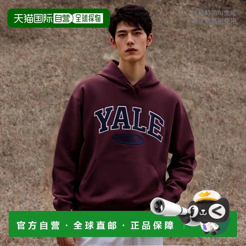 韩国直邮YALE秋冬新款韩版小熊校园日常复古卫衣男女同款YEF1HD30