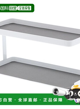 【日本直邮】Yamazaki山崎 厨房储物柜 2层调味品宽架 白色 tower