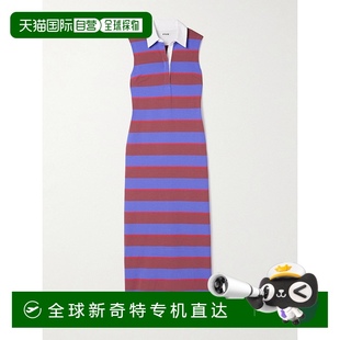 府绸边条纹棉混纺针织长款 1h可退 Julius 香港直邮Staud 连 女士