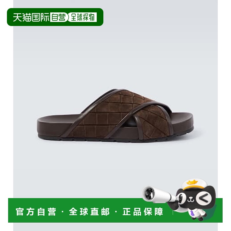 1h可退 香港直邮Bottega Veneta 葆蝶家 男士 Tarik 编织绒面革凉