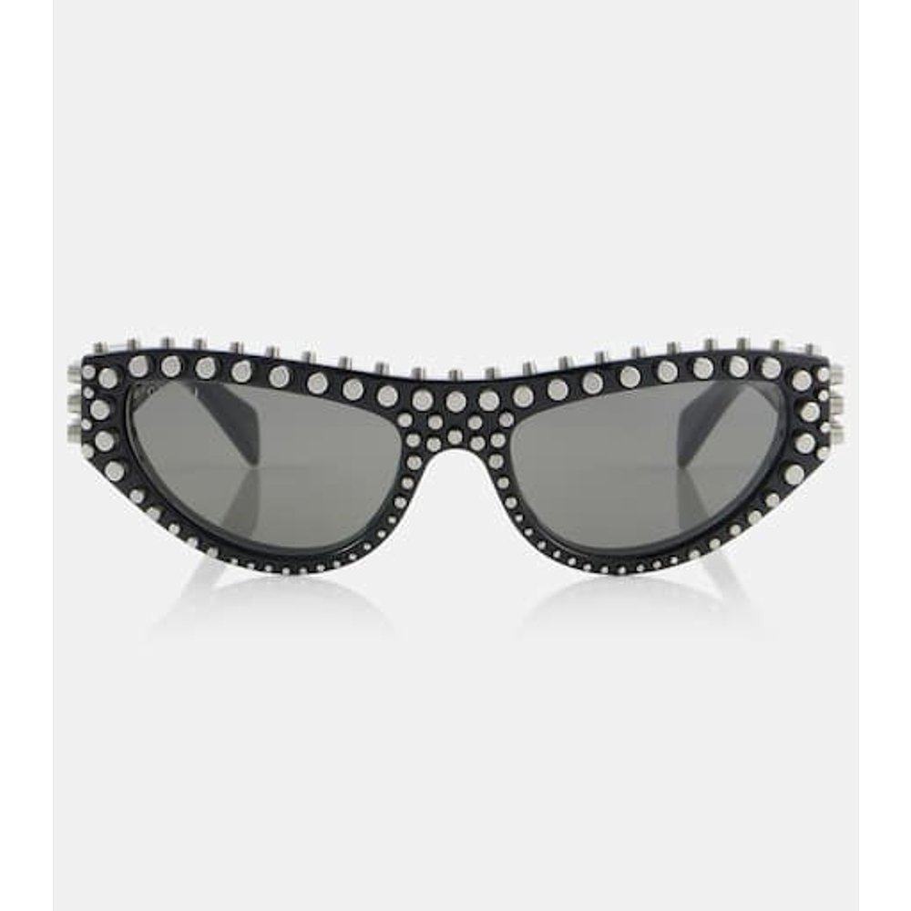Gucci 古驰 女士 铆钉猫眼太阳眼镜 black黑色 舒适时尚