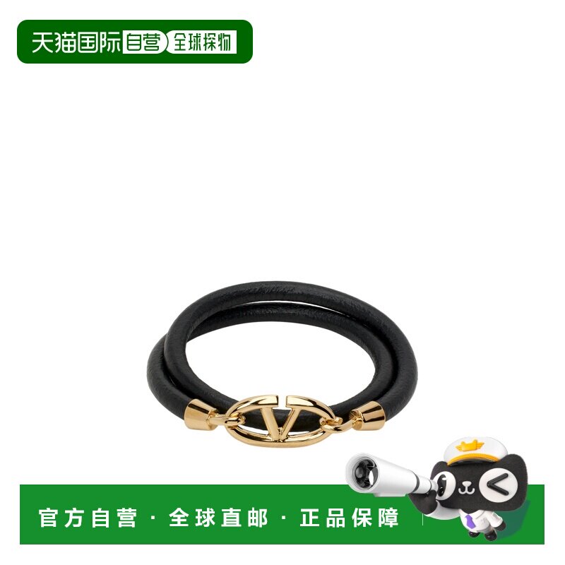 香港直邮VALENTINO 男士手链手镯 YJ0R87RMP0NO AW2024 黑色 徽标