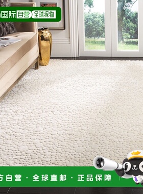 自营safaviehMirage Hand Made Area rug, Creme / Creme Contemp