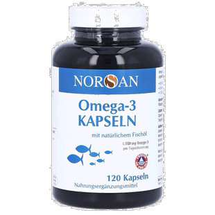 欧洲直邮德国药房Norsan鱼油1500Omega3软化心脑血管胶囊120粒