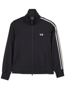 Y-3 女士针织毛衣 IW7460 AW2024 黑色 3-Stripes 运动卫衣